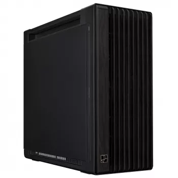 Caja de PC ASUS ProArt PA602 Wood Edition torre Midi negra — soporte EATX, GPU 45 cm, fuente/disipador 19 cm, 8 bahías HDD, USB-C