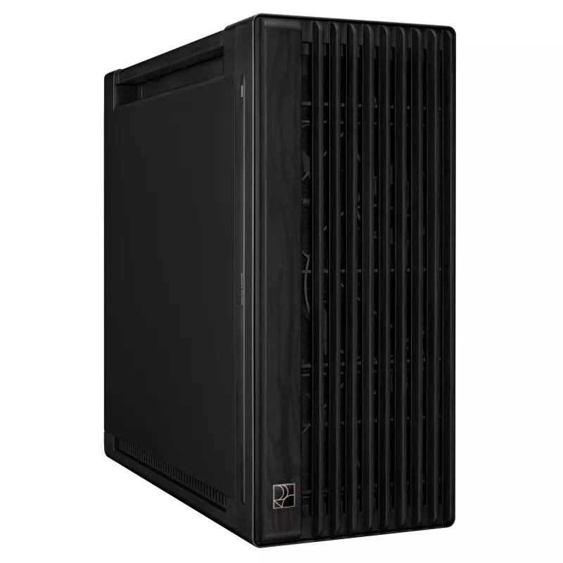 ASUS ProArt PA602 Wood Edition caja de PC Midi Tower, E-ATX, tarjeta gráfica de hasta 450 mm, disipador de CPU de hasta 190 mm, 4 × 3,5" + 4 × 2,5" bahías, USB-C, negra