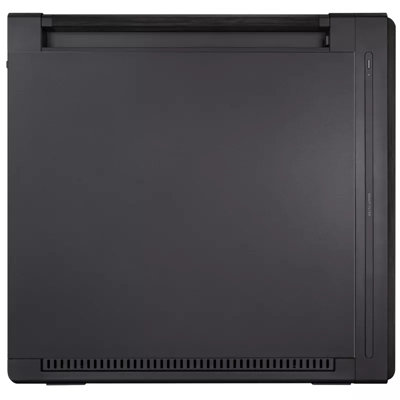 ASUS ProArt PA602 Wood Edition caja de PC Midi Tower, E-ATX, tarjeta gráfica de hasta 450 mm, disipador de CPU de hasta 190 mm, 4 × 3,5" + 4 × 2,5" bahías, USB-C, negra