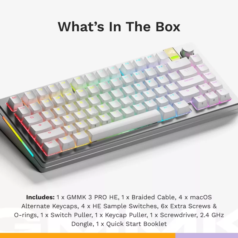 Glorious Gaming GMMK 3 PRO HE 75% prebuilt inalámbrico Silver - US