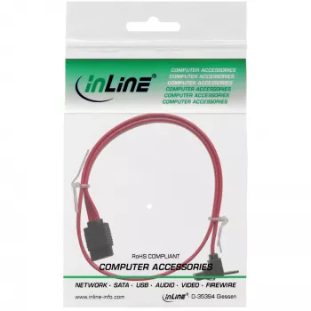 Cable SATA 6 Gb/s InLine con pestañas de retención en ángulo 0,3 m