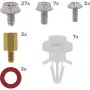 Set de tornillos múltiples InLine IT / PC con separadores 48 uds., metal, plástico