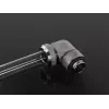 Conector para refrigeración líquida BitsPower BP-E90RML — rótula giratoria de 90° de latón, rosca de 1/4 de pulgada, plata