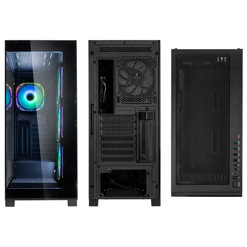 Carcasa de PC Kolink Unity Peak ARGB torre Midi negra