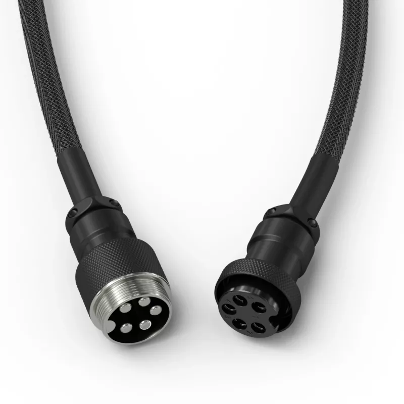 Glorious Gaming Glorious GMMK cable espiral Phantom negro, negro, 1,4 m, 1 ud., Glorious Gaming, USB Type-A, USB Type-C, Aviator