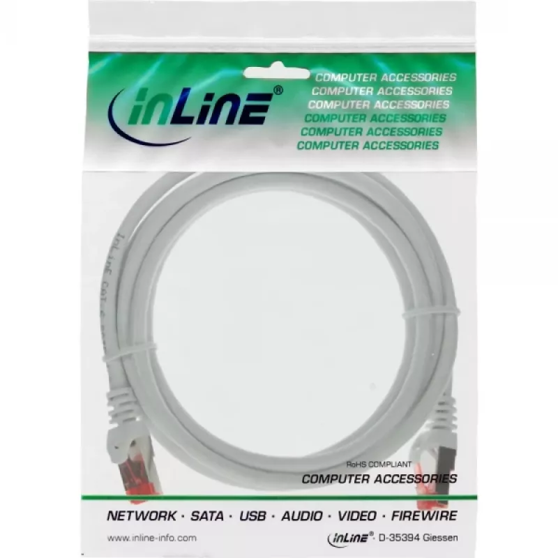 Cable de red InLine S/FTP PiMF Cat.6 250MHz PVC cobre blanco 3m