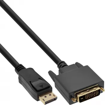Cable convertidor InLine DisplayPort a DVI, negro, 2 m