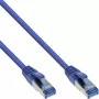 Cable patch InLine S/FTP PiMF Cat.6A libre de halógenos 500MHz azul 2m