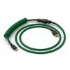 Cable espiral Glorious Gaming Glorious GMMK Forest Rain, verde, 1,4 m, 1 ud., Glorious Gaming, USB Type-A, USB Type-C, Aviator