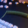 Cable espiral Glorious Gaming Glorious GMMK Forest Rain, verde, 1,4 m, 1 ud., Glorious Gaming, USB Type-A, USB Type-C, Aviator