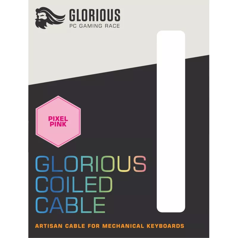Cable espiral Glorious Gaming rosa 1,37 m