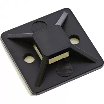 Sujecables adhesivos InLine 20x20mm negro 10 uds., negro, -20 - 85 °C, 20 mm, 20 mm, 7 g, 90 mm