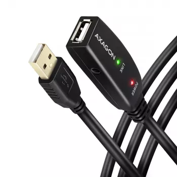 Cable alargador/repetidor activo Axagon ADR-215 USB 2.0 A macho -> A hembra 15 m