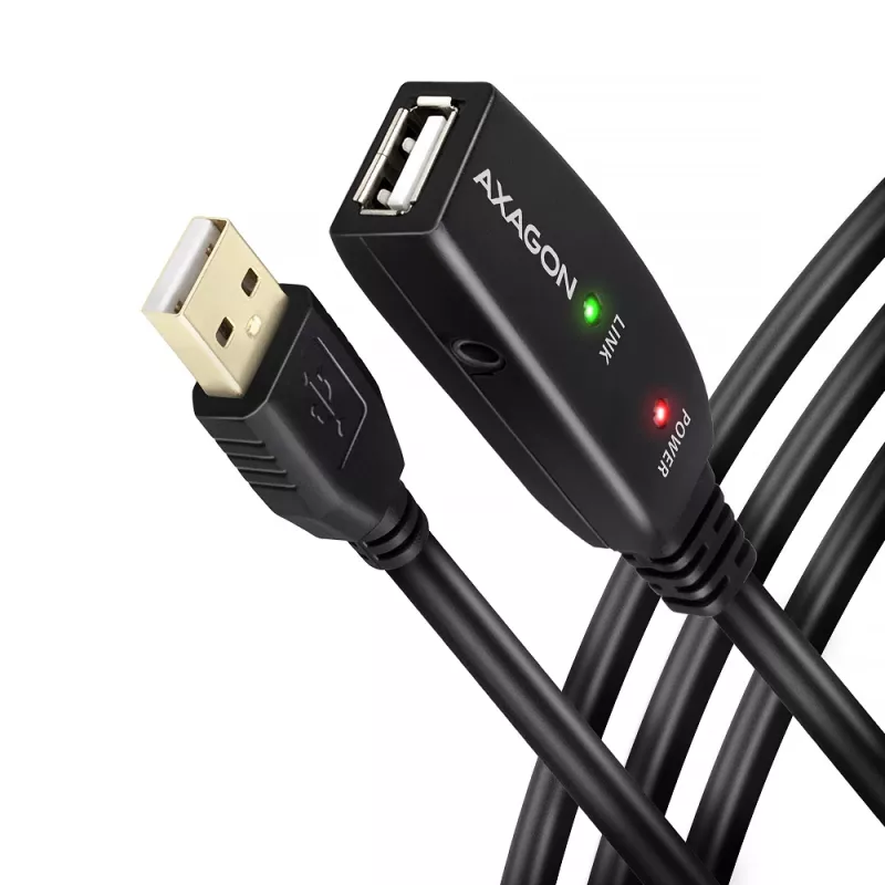 Cable alargador/repetidor activo Axagon ADR-215 USB 2.0 A macho -> A hembra 15 m