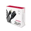 Cable alargador/repetidor activo Axagon ADR-215 USB 2.0 A macho -> A hembra 15 m