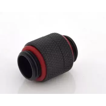 Bitspower BP-CBRG adaptador recto G1/4 macho a G1/4 macho, giratorio, negro carbono