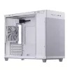 Carcasa de PC ASUS AP201 PRIME CASE TG BLANCA Mini Tower — micro ATX, cristal templado, 3 bahías de 3,5