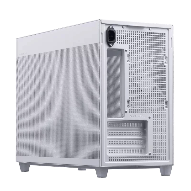 Carcasa de PC ASUS AP201 PRIME CASE TG BLANCA Mini Tower — micro ATX, cristal templado, 3 bahías de 3,5