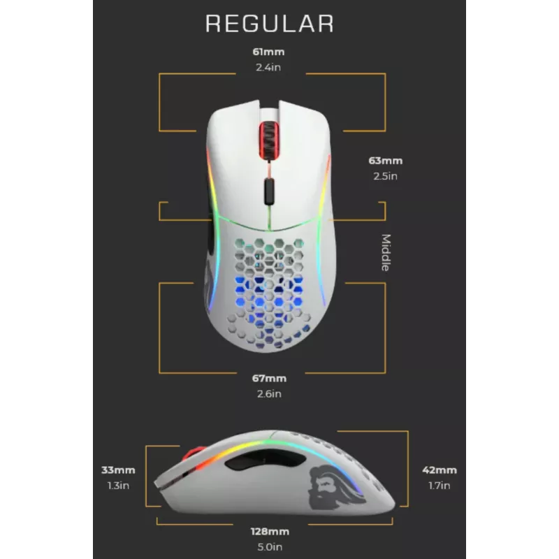 Ratón Glorious Gaming Glorious Model D Regular (White)