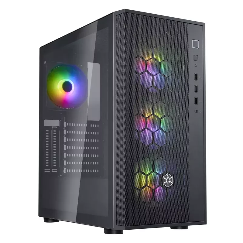 Carcasa de PC Silverstone FARA R1 Midi Tower negra