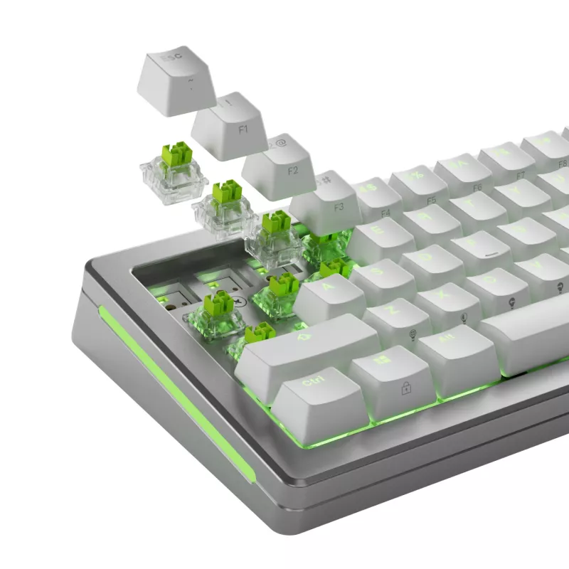Interruptores para teclado GLORIOUS Raptor HE – 36 unidades, policarbonato, verde claro translúcido, para GMMK 3 HE