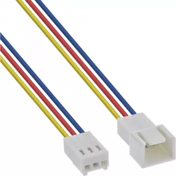 Alargador de cable para ventilador InLine 3 pines conector macho/hembra Molex longitud 0,60 m