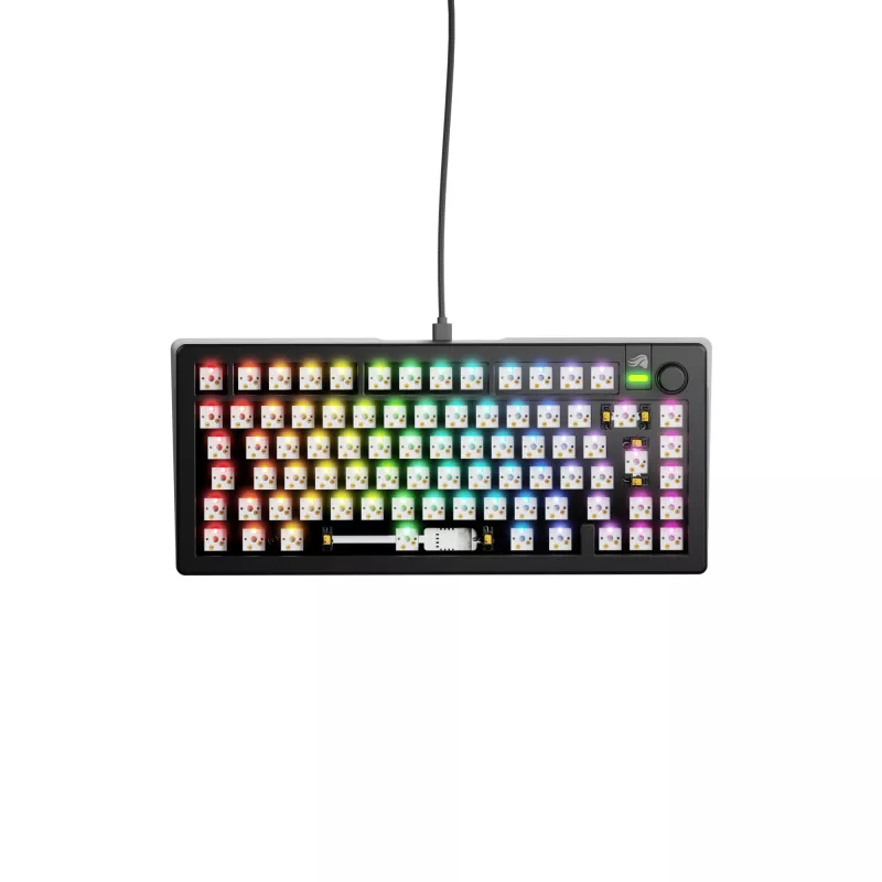 Glorious Gaming GMMK 3 75% Barebones con cable negro – ISO, 75%, con cable, USB, LED RGB, negro