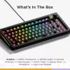 Glorious Gaming GMMK 3 75% Barebones con cable negro – ISO, 75%, con cable, USB, LED RGB, negro