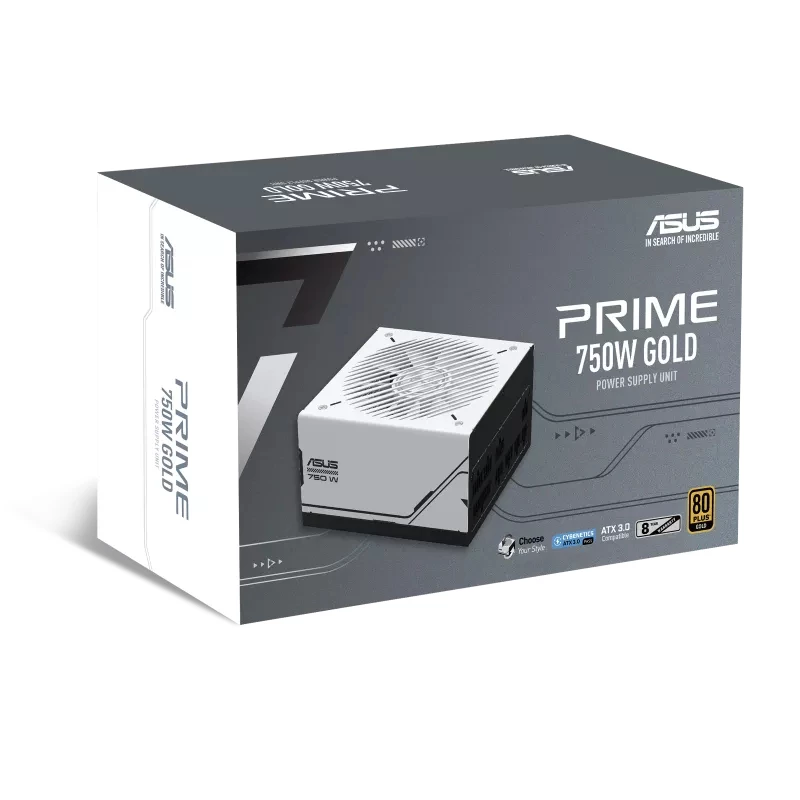Fuente de alimentación ASUS Prime 750W Gold ( AP-750G ) 20+4 pines ATX ATX negra, blanca