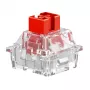 Interruptores para teclado GLORIOUS Fox HE — 36 unidades, policarbonato, rojo translúcido, compatible con GMMK 3 HE