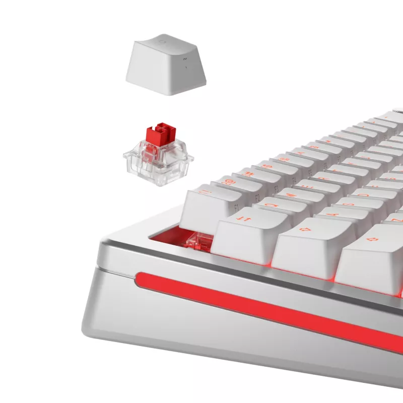 Interruptores para teclado GLORIOUS Fox HE — 36 unidades, policarbonato, rojo translúcido, compatible con GMMK 3 HE