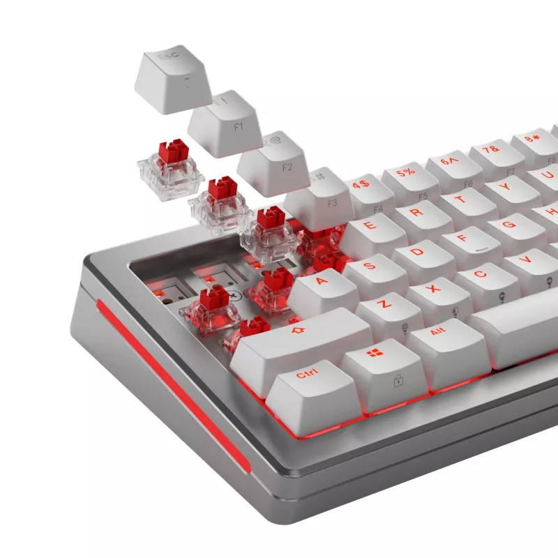 Interruptores para teclado GLORIOUS Fox HE — 36 unidades, policarbonato, rojo translúcido, compatible con GMMK 3 HE