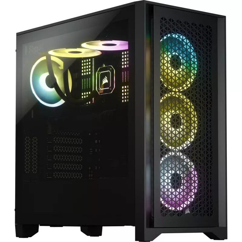 Caja semitorre CORSAIR - Icue 4000d RGB Airflow - negra