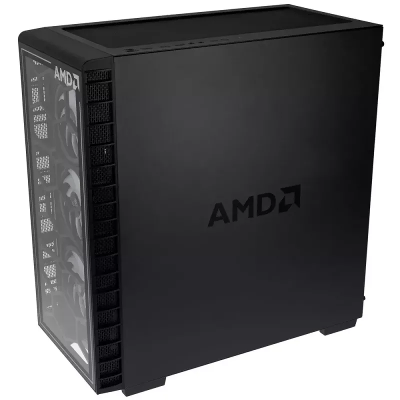 Caja de PC Kolink Observatory Y AMD SE ARGB semitorre negra, transparente