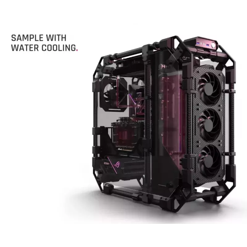 Caja de PC Alphacool Apex Pro Skeleton torre completa negra