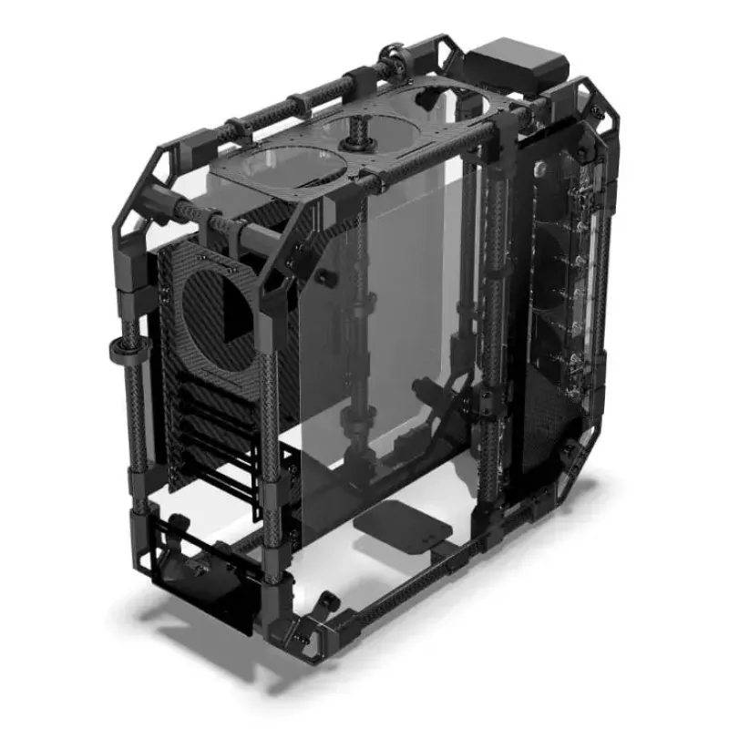 Caja de PC Alphacool Apex Pro Skeleton torre completa negra