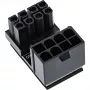 Adaptador de corriente interno InLine 180° ATX 8 pines conector macho conector hembra negro 26638E