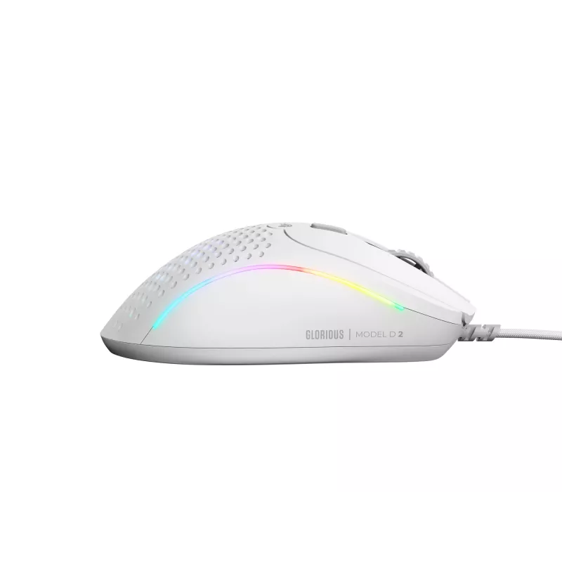 Ratón Glorious Gaming Glorious Model D 2 Wired - blanco mate, diestro, óptico, USB Type-A, 26000 DPI, blanco