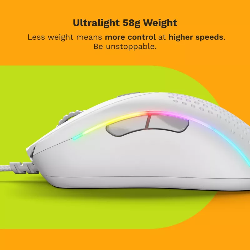 Ratón Glorious Gaming Glorious Model D 2 Wired - blanco mate, diestro, óptico, USB Type-A, 26000 DPI, blanco