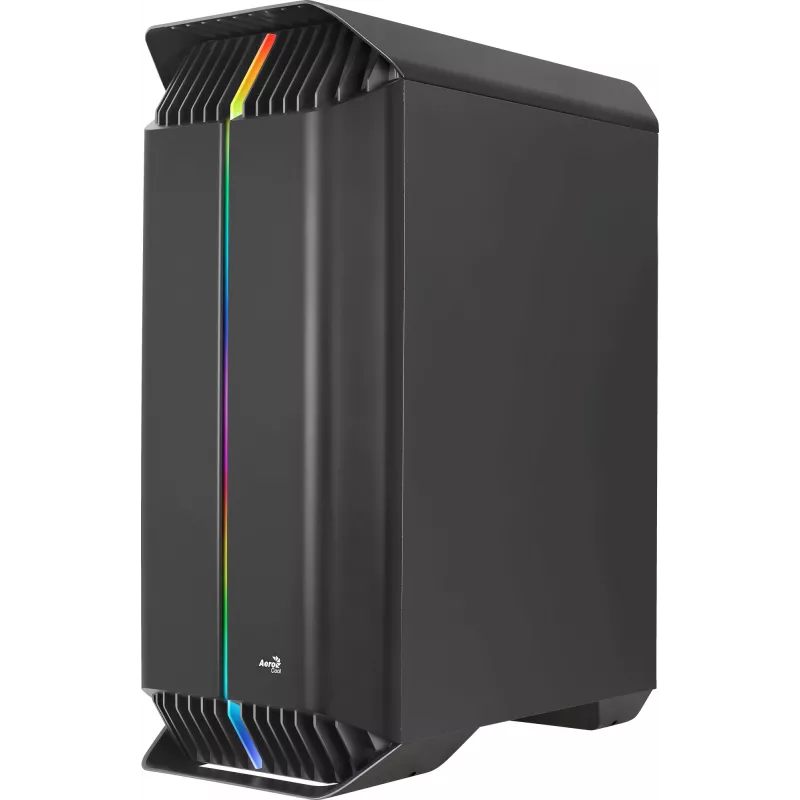 Carcasa gaming Aerocool GLADIATOR DUO ATX 3 ventiladores ARGB 12 cm, torre Midi, PC, negro, ATX, micro ATX, Mini-ITX, ABS, SPCC, gaming