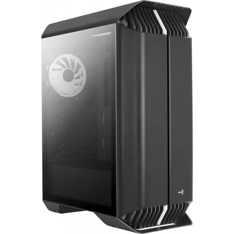 Carcasa gaming Aerocool GLADIATOR DUO ATX 3 ventiladores ARGB 12 cm, torre Midi, PC, negro, ATX, micro ATX, Mini-ITX, ABS, SPCC, gaming