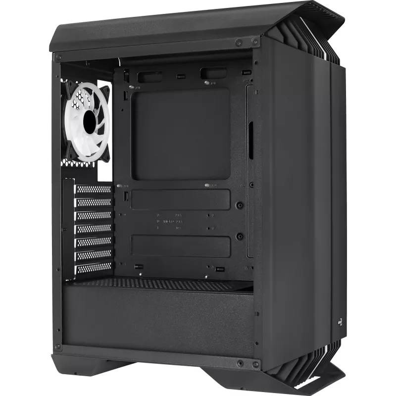 Carcasa gaming Aerocool GLADIATOR DUO ATX 3 ventiladores ARGB 12 cm, torre Midi, PC, negro, ATX, micro ATX, Mini-ITX, ABS, SPCC, gaming
