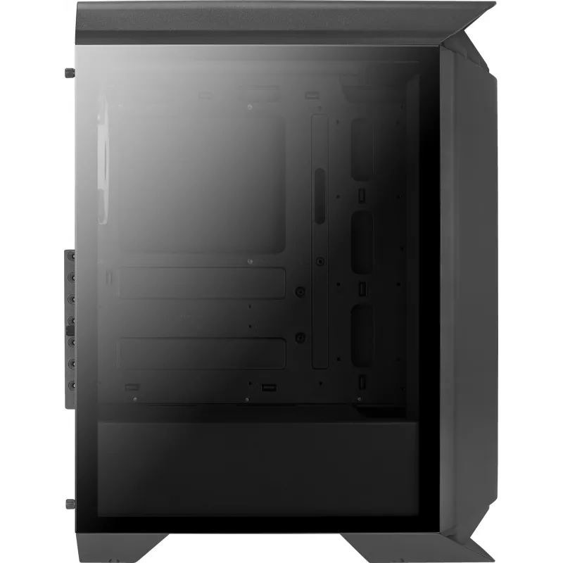 Carcasa gaming Aerocool GLADIATOR DUO ATX 3 ventiladores ARGB 12 cm, torre Midi, PC, negro, ATX, micro ATX, Mini-ITX, ABS, SPCC, gaming