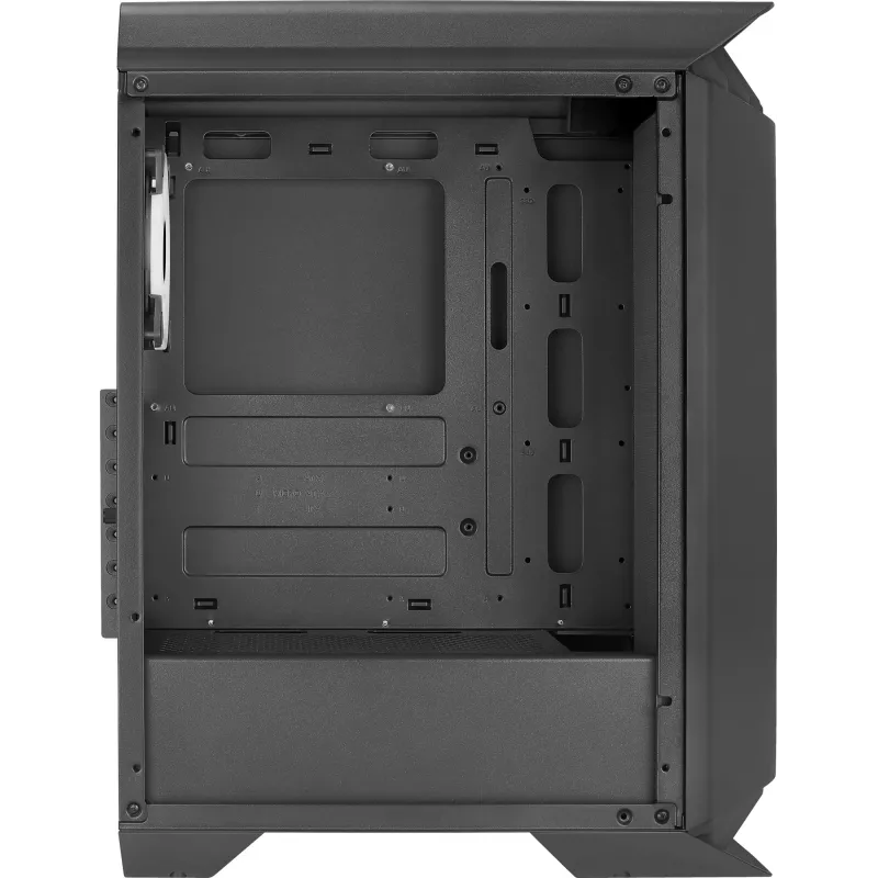 Carcasa gaming Aerocool GLADIATOR DUO ATX 3 ventiladores ARGB 12 cm, torre Midi, PC, negro, ATX, micro ATX, Mini-ITX, ABS, SPCC, gaming