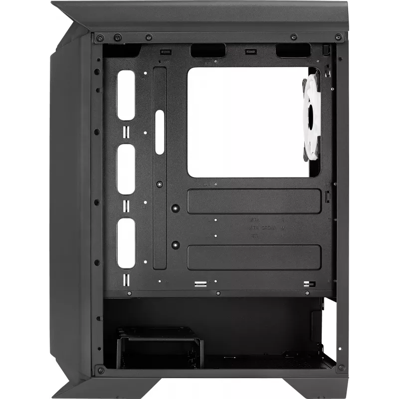 Carcasa gaming Aerocool GLADIATOR DUO ATX 3 ventiladores ARGB 12 cm, torre Midi, PC, negro, ATX, micro ATX, Mini-ITX, ABS, SPCC, gaming