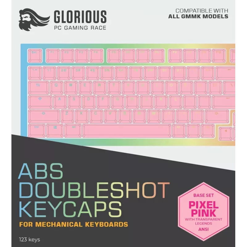 Teclas Glorious PC Gaming Race Doubleshot Keycaps V2