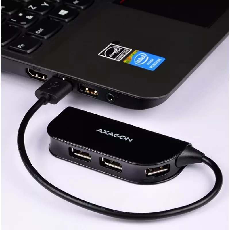 Hub de interfaces Axagon HUE-X4B USB 2.0 480 Mbit/s negro