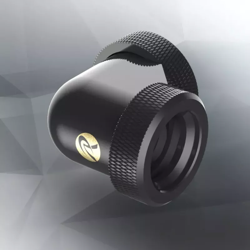 Conector RAIJINTEK PELIAS latón negro 23mm x 23mm x 33mm