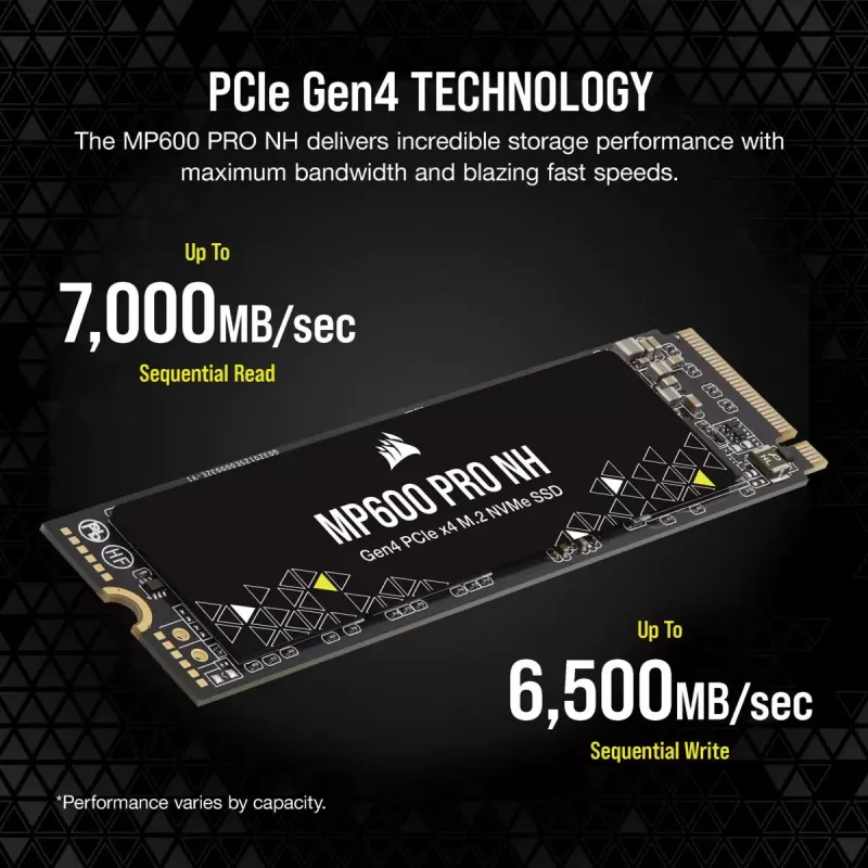 SSD CORSAIR - 2TB - MP600 Pro Nh PCI-E 4.0 (gen 4) x4 NVMe M.2