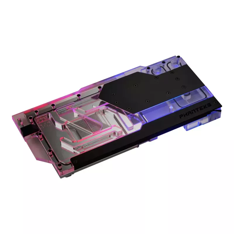Refrigeración líquida + backplate Phanteks Glacier G40 acrílico cobre negro transparente
